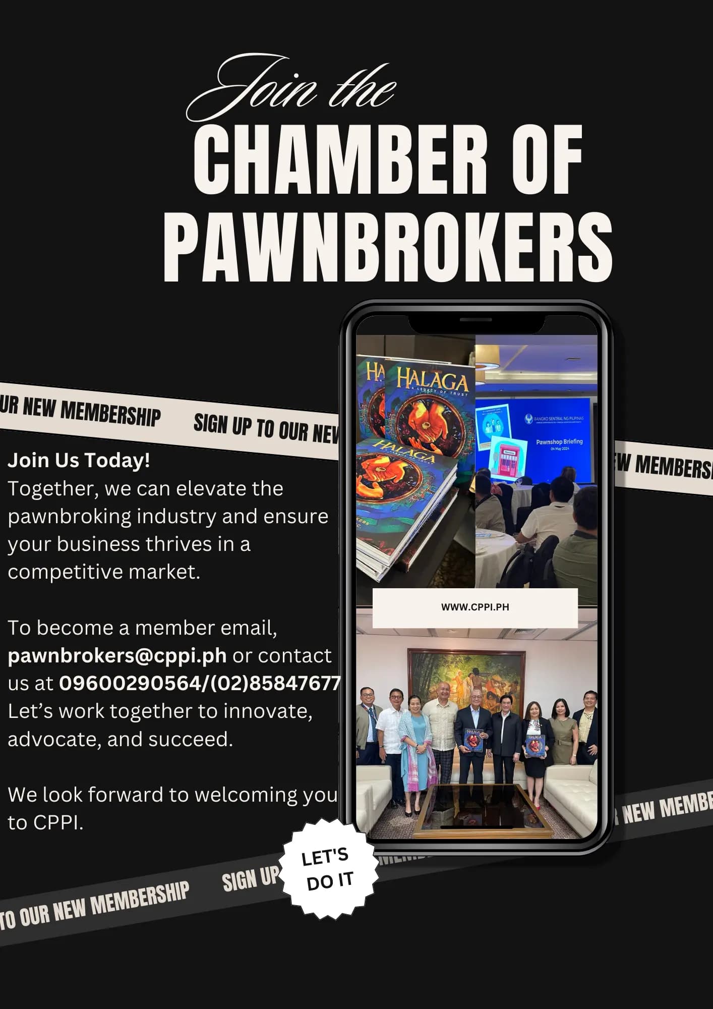 Join the chamber of pawnbrokers