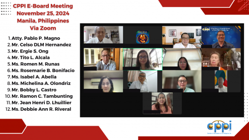 CPPI E-Board Meeting - November 25, 2024